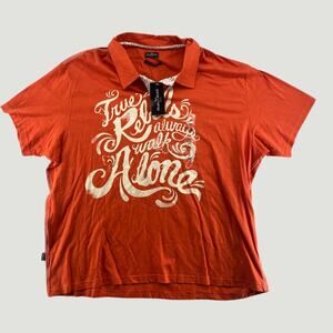 Marc Ecko Graphic Polo Shirt 3XL Y2K Streetwear Oversized Red Script Logo Teea